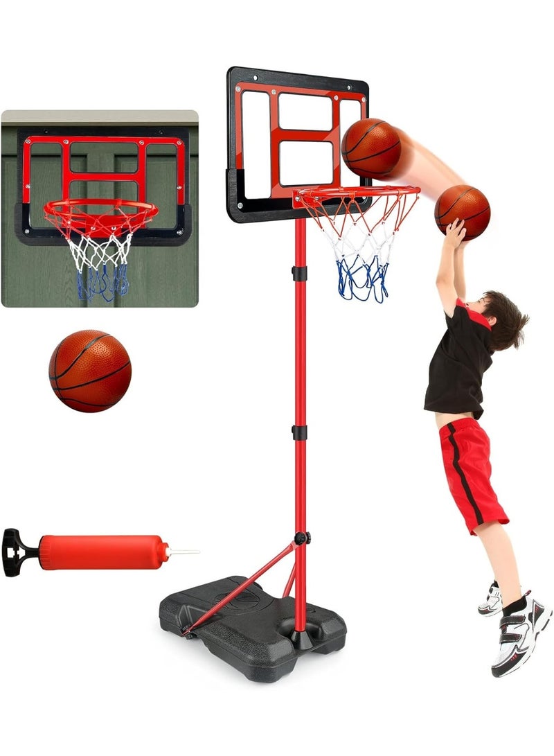 YelaJoy Portable Basketball Hoop, Outdoor 3.5FT-6.2FT Height Adjustable Goal System with Fillable Base, for Teens Youth Adults in Backyard/Driveway/Indoor,Basketball Goal Toys Outdoor Indoor Game Gifts for Boys - Image 1